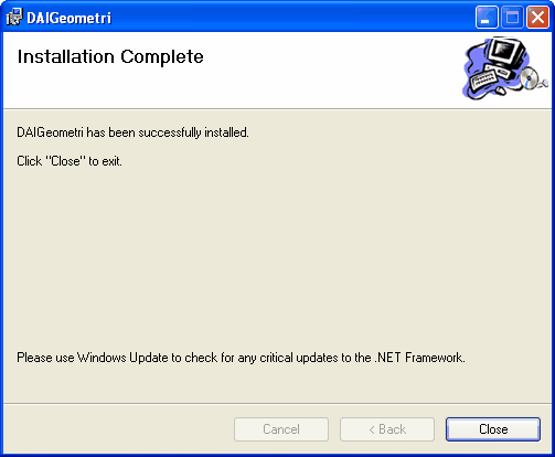 dialogDAIGeometri_Installation_Complete