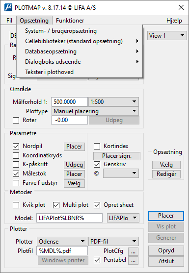 1.7 Opsaetningfmenu