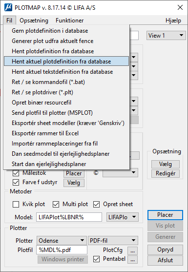1.6.4.1hent aktuel plotdefinition fra database