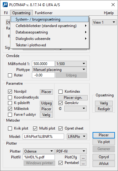 1.7.1. Opsaetningfmenu
